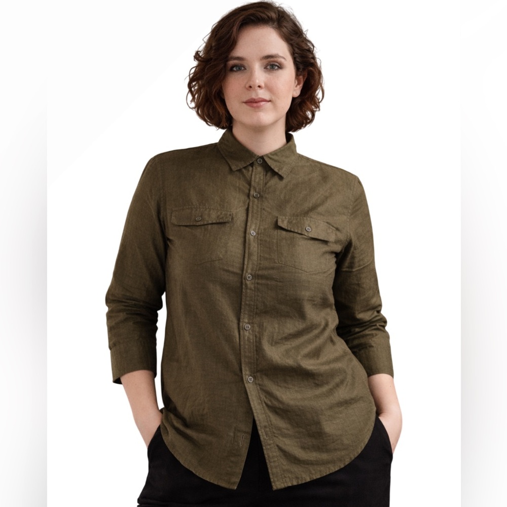 Lauren Ralph Lauren 100% Silk Button Front Shirt Size 10